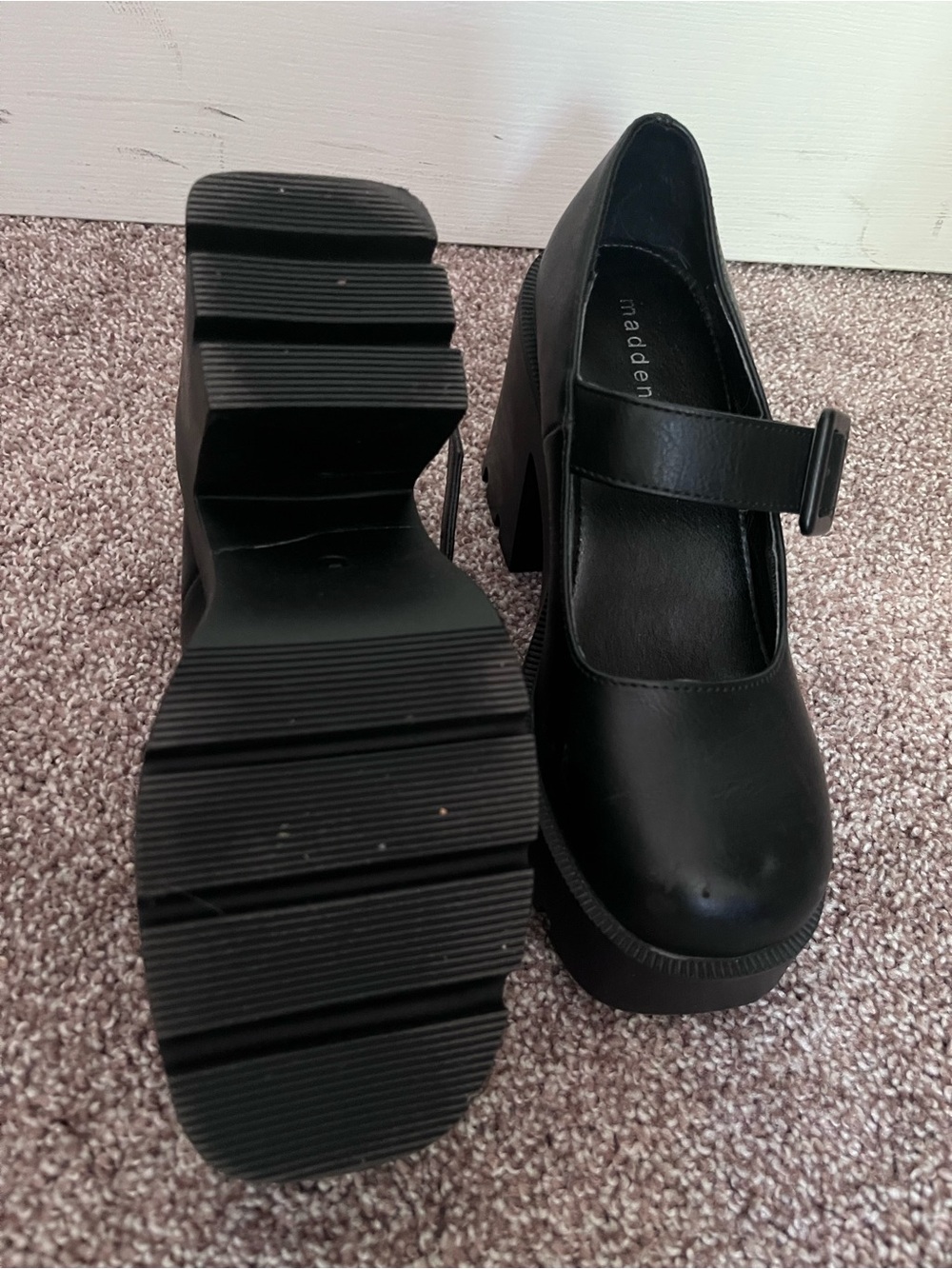 Madden Girl Black Chunky Platform Mary Jane - Picture 7 of 7